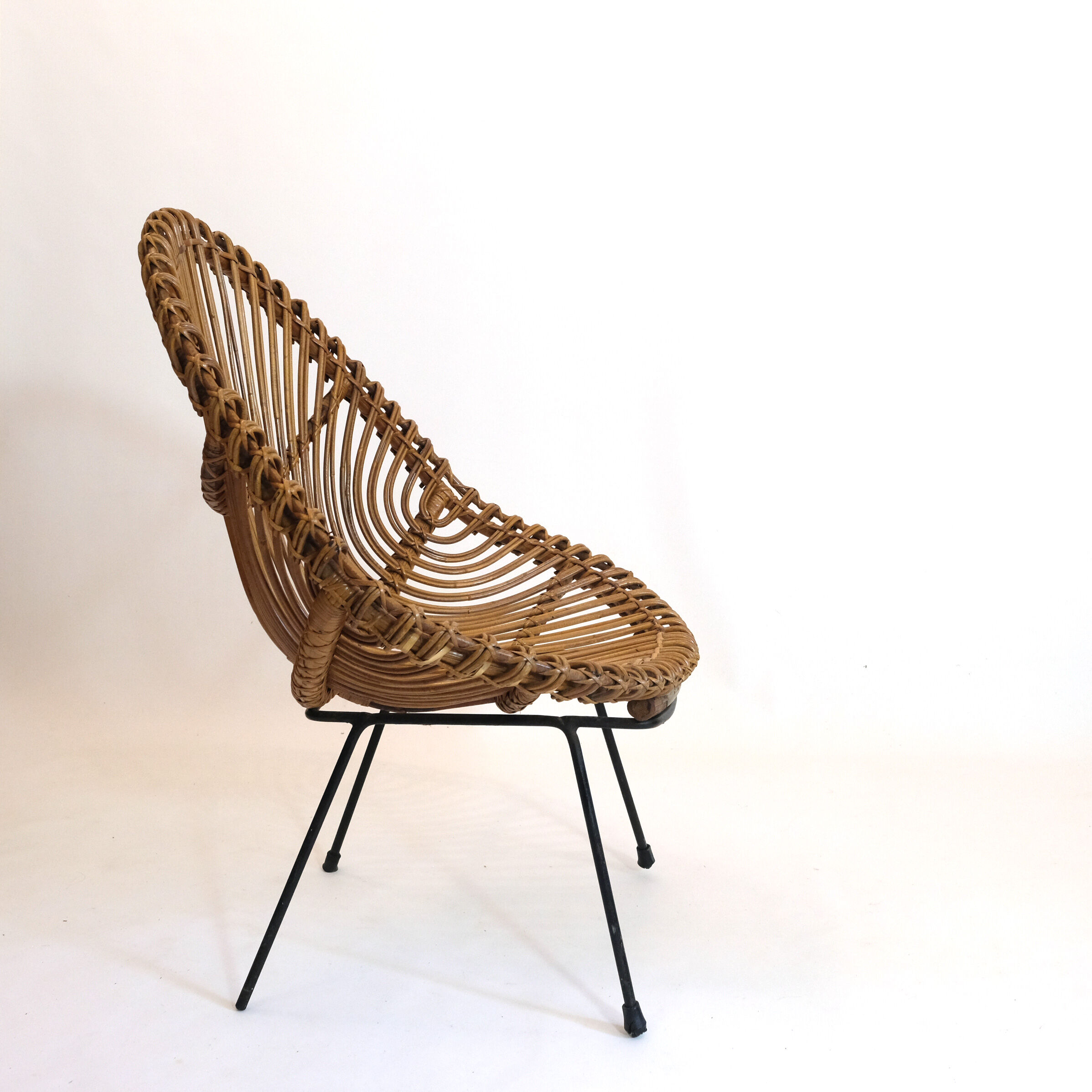 Italian rattan armchair from the 1960