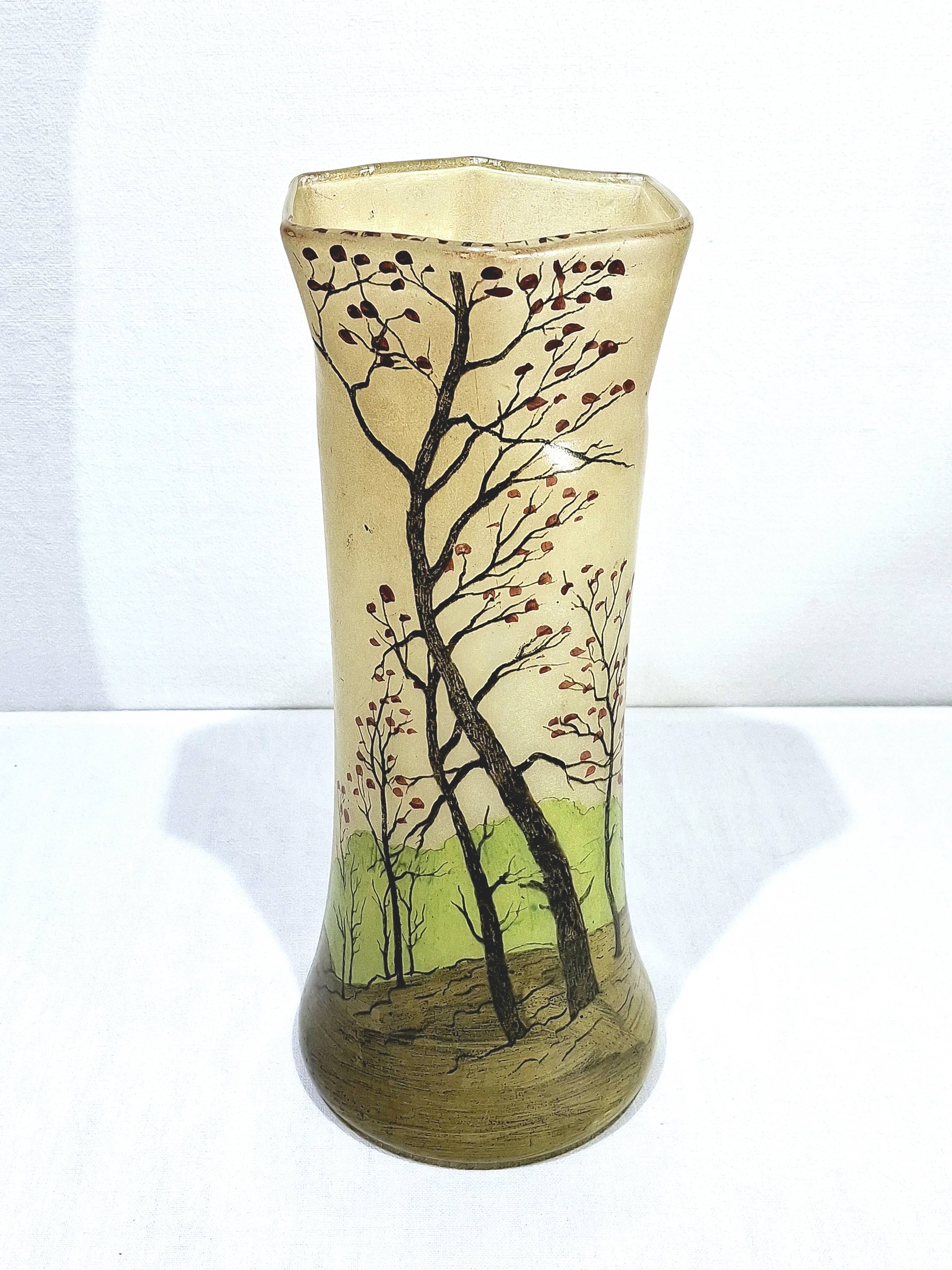 Legras - enamelled vase