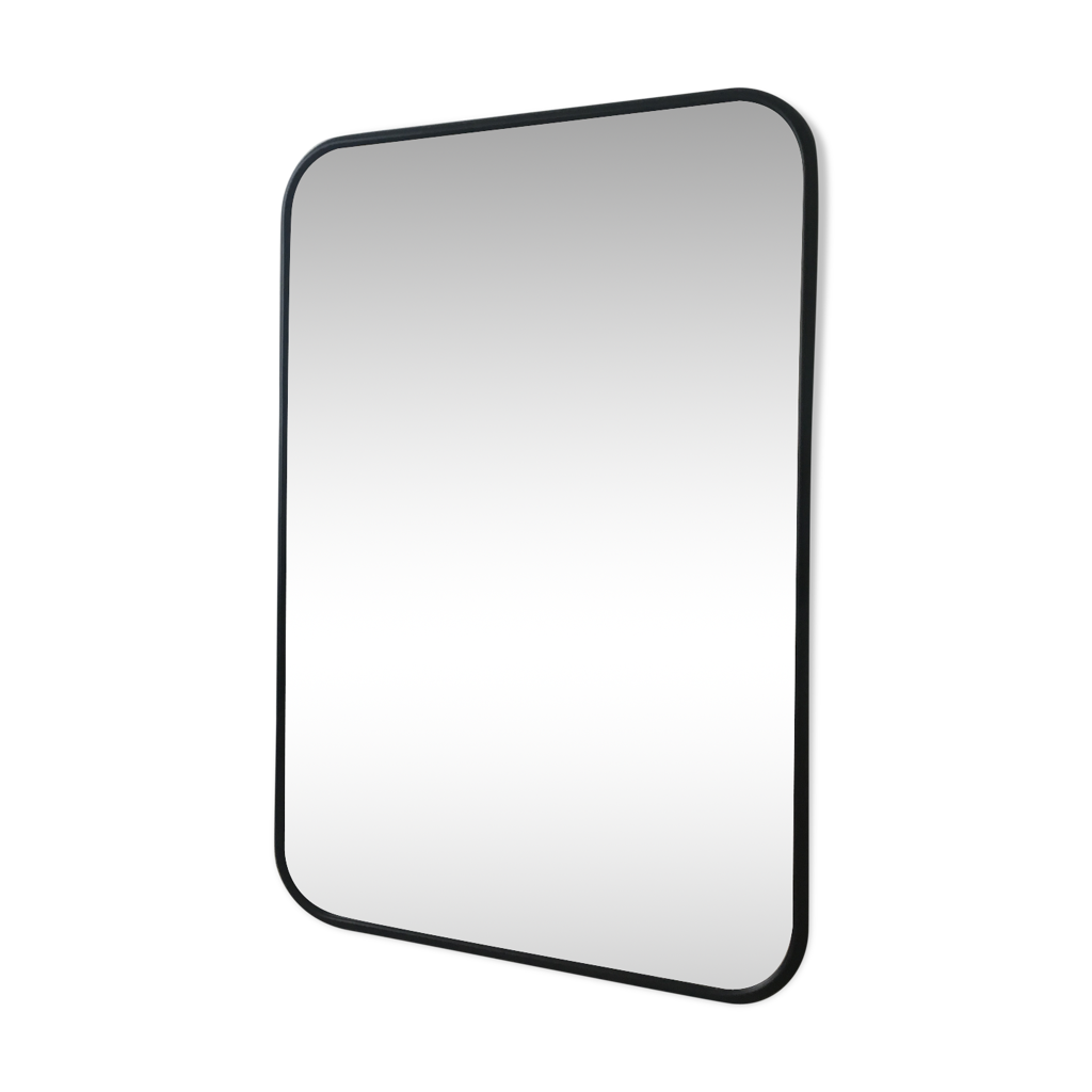 Miroir Vintage Années 80 - Cadre Doré En Acrylique Avec Motif Cadillac 55/56 Nickel - 45x31 Cm