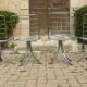 Set of 4 vintage swivel chairs in chrome metal – 1970s Ensem