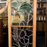 Large stained glass door side from the Art Nouveau period around 1900