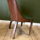 Pair of green leather gondola chairs Art Deco by De Coen