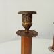 Pair of antique folk art candlesticks