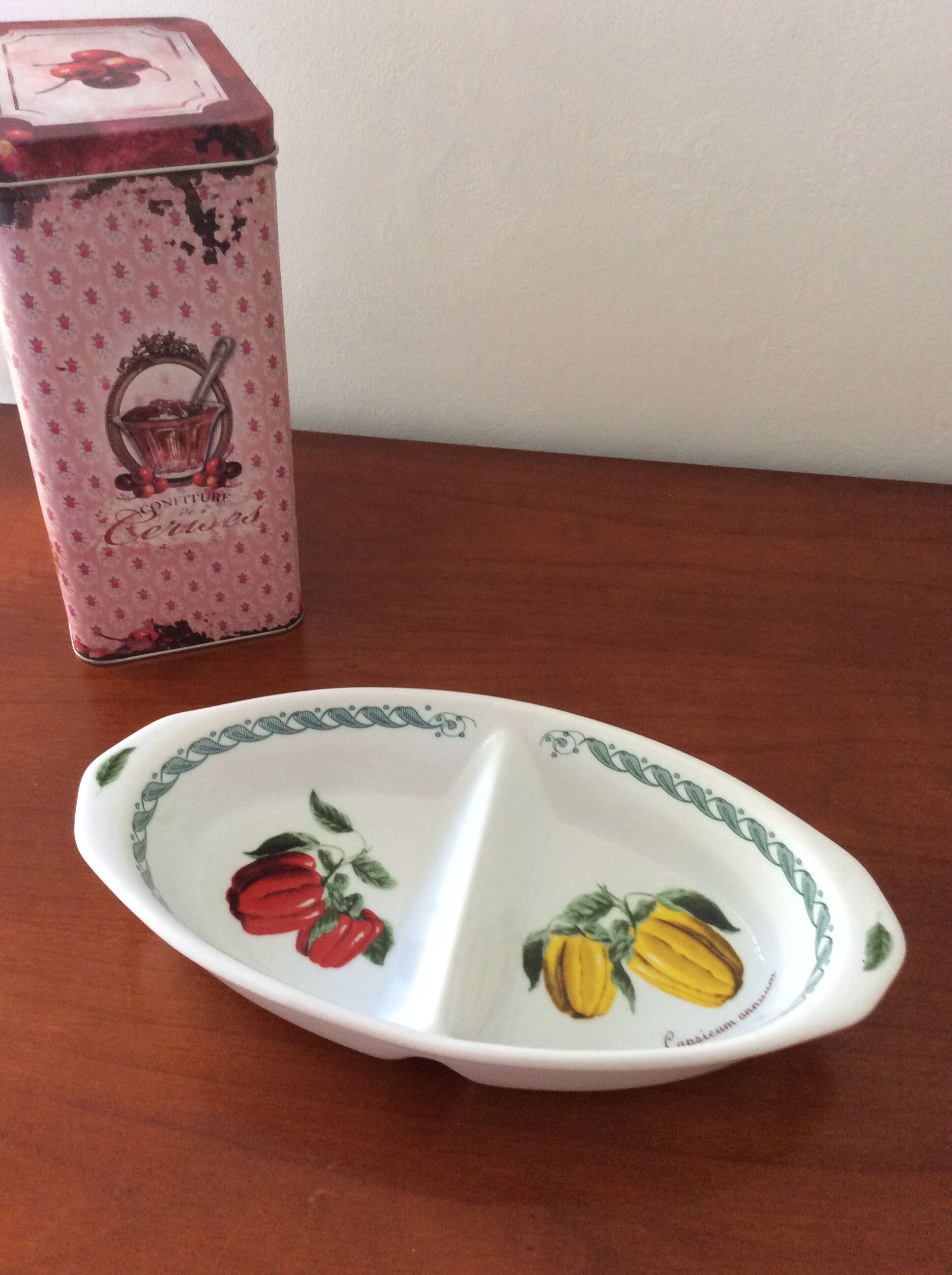 Ravier compartimenté porcelaine Tognana « Le terrine Botaniche »
