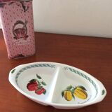 Ravier compartimenté porcelaine Tognana « Le terrine Botaniche »