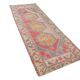 Vintage Red Blue Persian Runner Rug, 104x280Cm