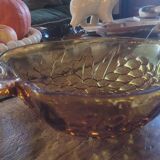 60's amber glass cup