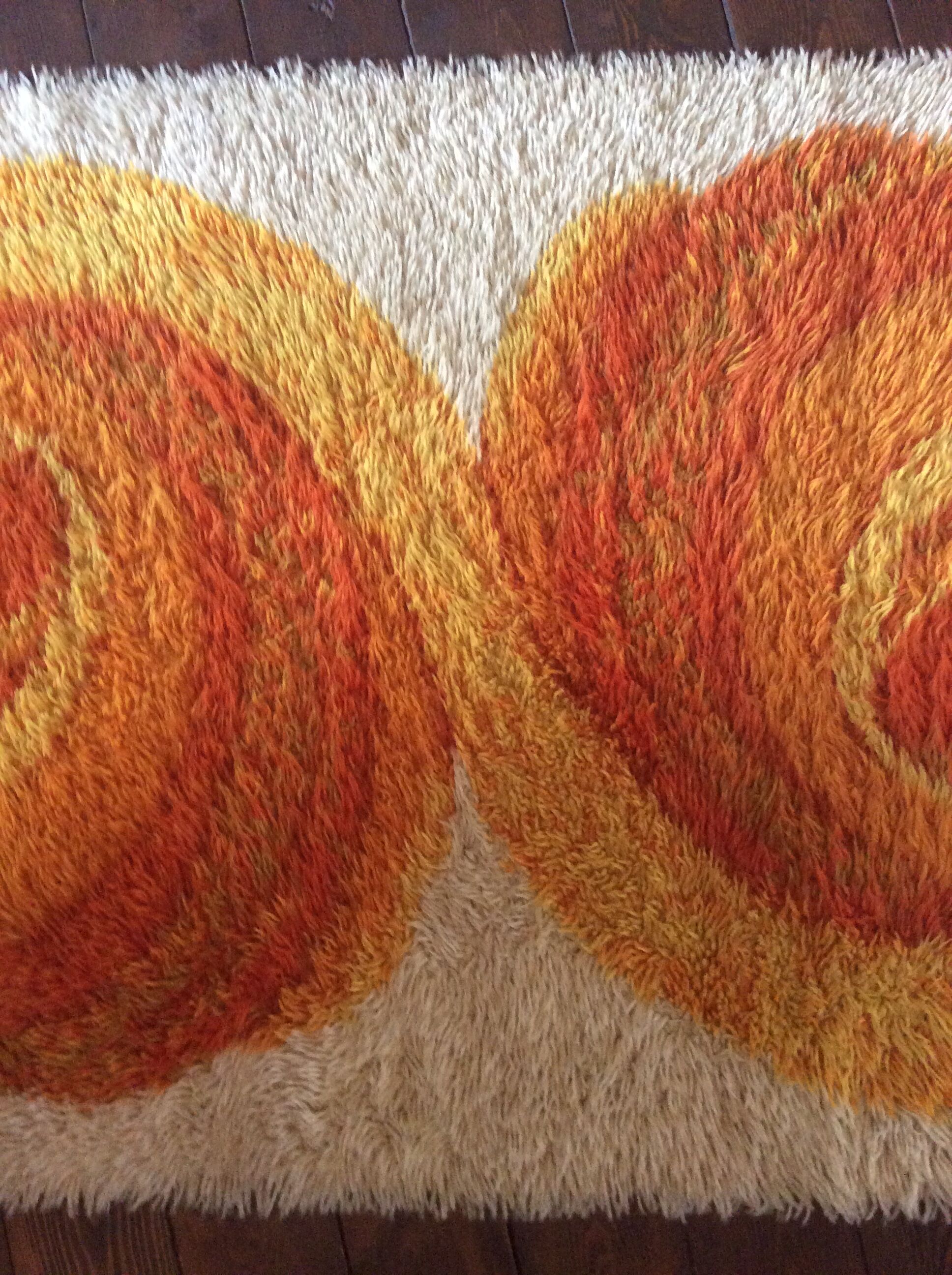 Duo de tapis Bergrya par Bergoos des années 60