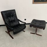 2 "Siesta" armchairs with their ottomans by Ingmar Relling, circa 1970