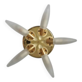Midcentury Rare Wall or Ceiling Lamp Eglo, Flushmount, Sputnik, Austria, 1980s