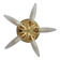 Midcentury Rare Wall or Ceiling Lamp Eglo, Flushmount, Sputnik, Austria, 1980s