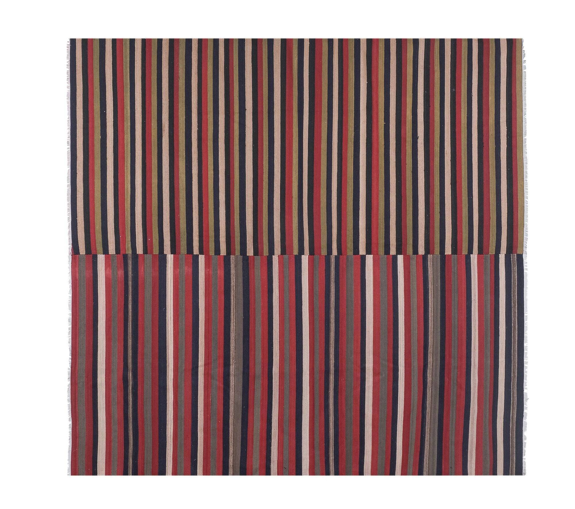 Vintage Turkish kilim handwoven 281x290 cm