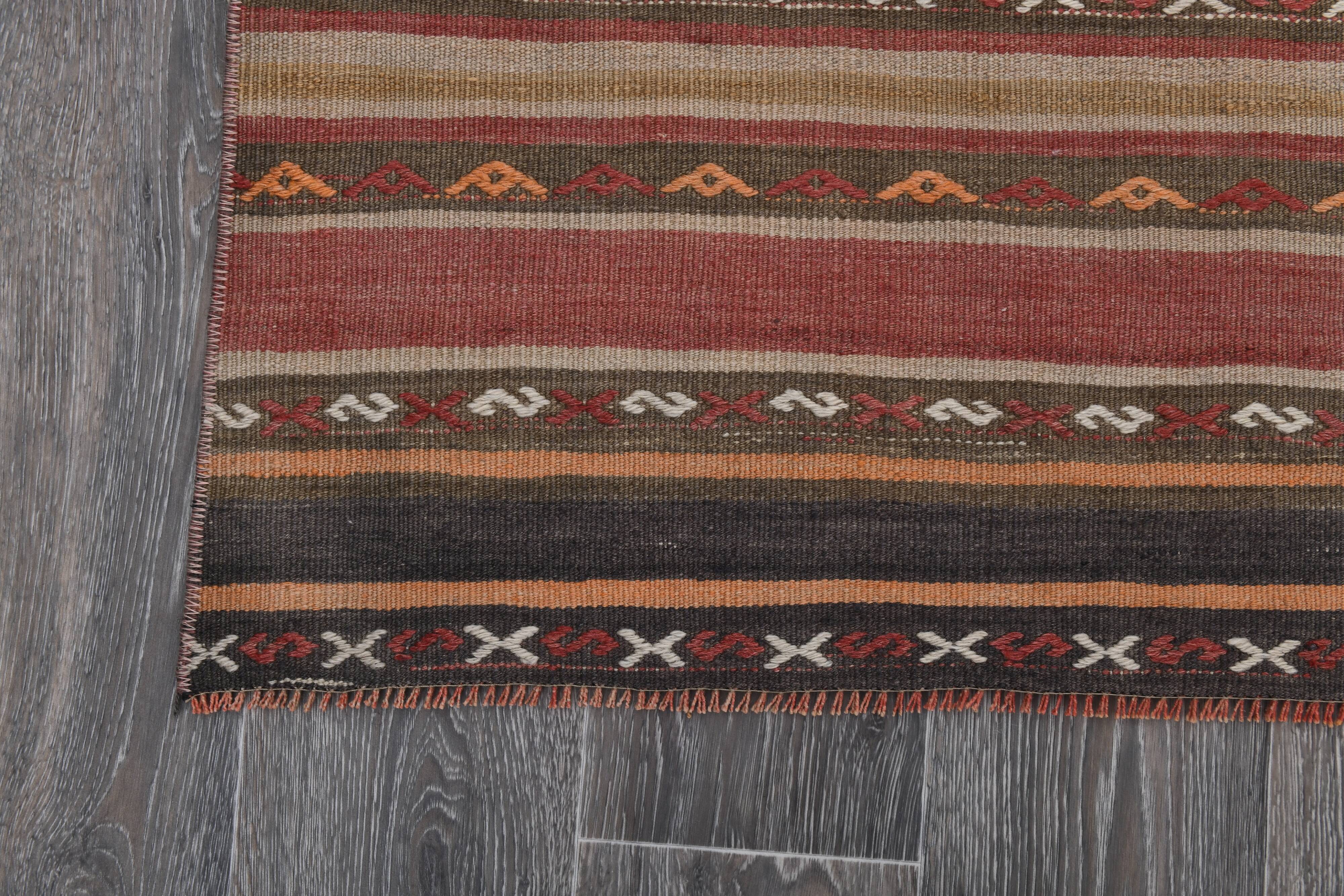 Red & Brown Vintage Kilim Rug 152x233Cm SK 241325