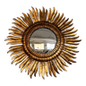 Miroir italien Sunburst avec verre miroir concave