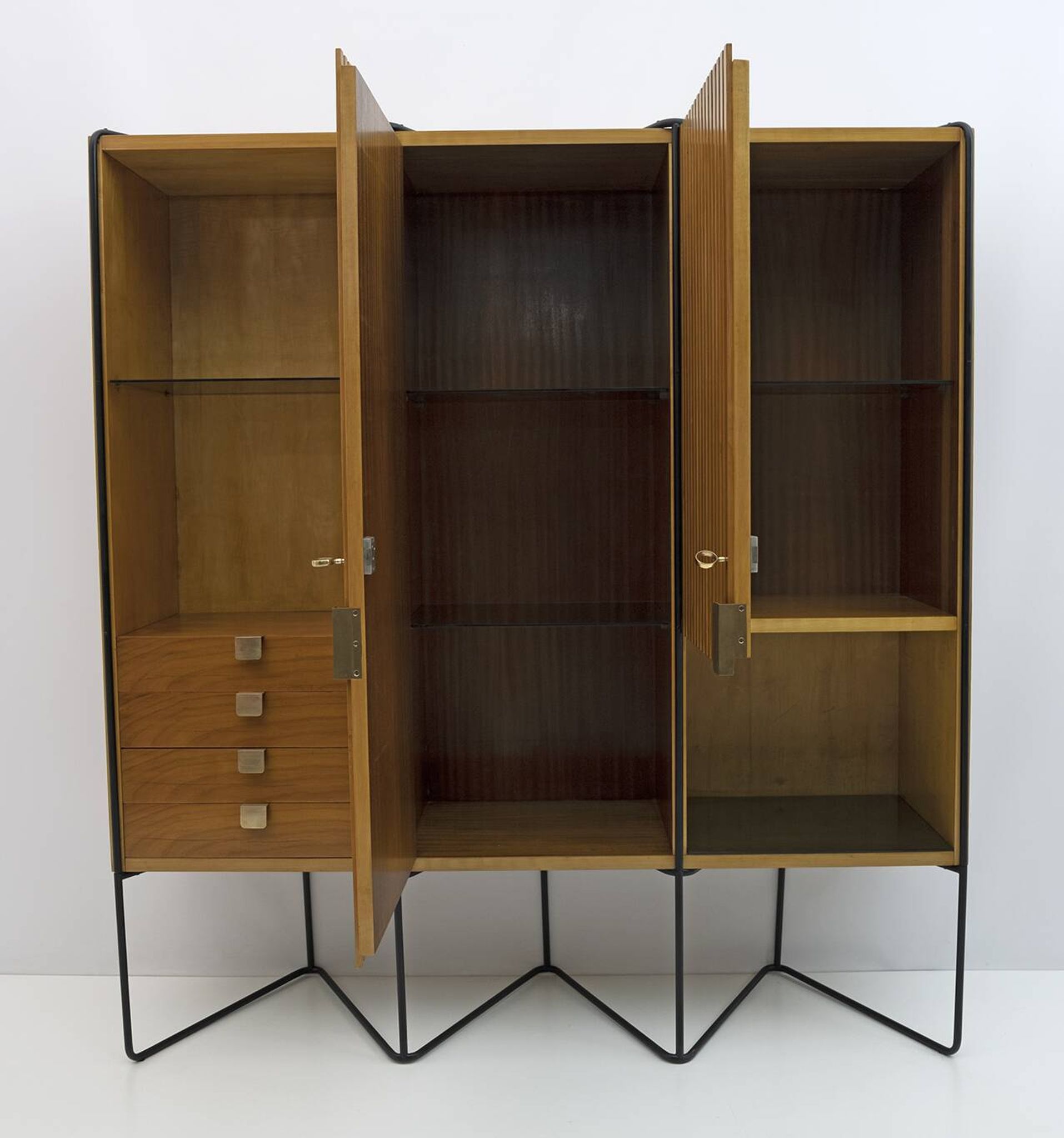Taichiro Nakai Teak Wall Cabinet by Consorzio La Permanente Mobili, 1950s