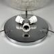 1960s 1970s Ceiling Light Flush Mount Ice Glass from Hillebrand Germany