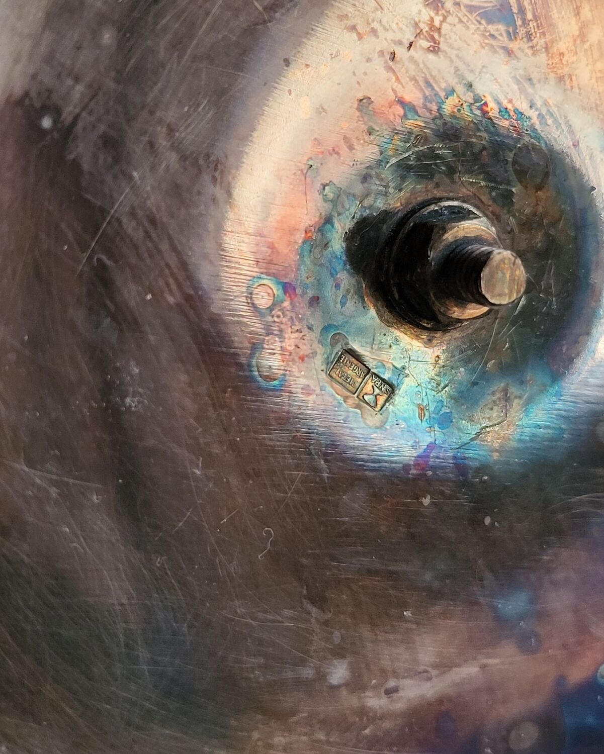 Silver-plated metal candelabrum chandelier SNPA with 4 lights