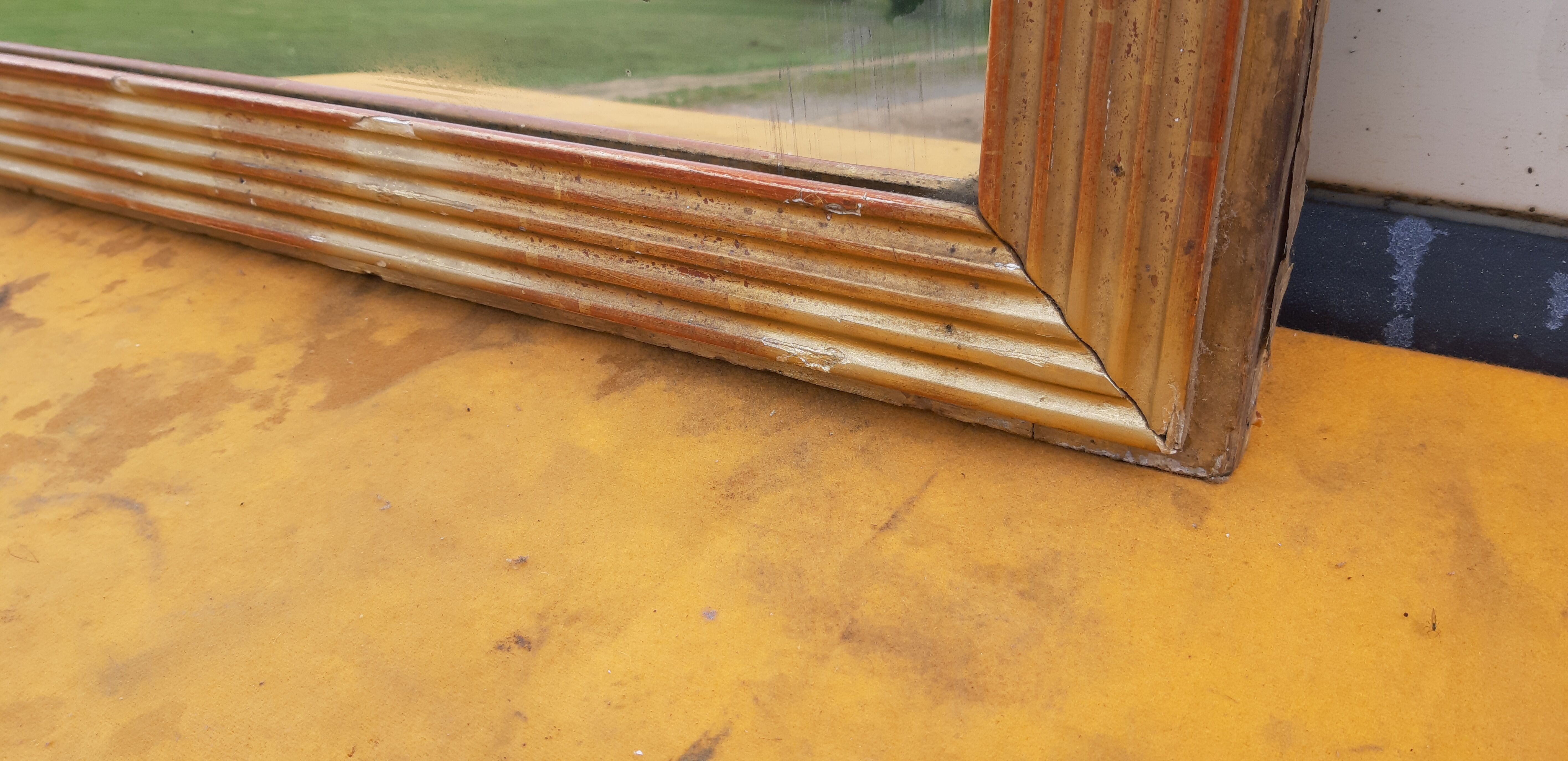 Mirror 19 eme Golden Wood and Stuk 73x71cm