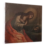 Antique oil on canvas depicting Mary Magdalene, Italian school of the 18th century