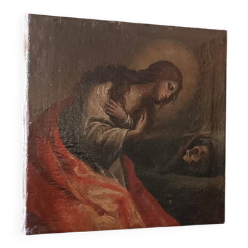 Antique oil on canvas depicting Mary Magdalene, Italian school of the 18th century