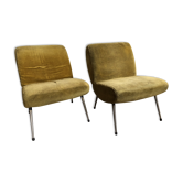 Paire de chauffeuse Pelfran vintage