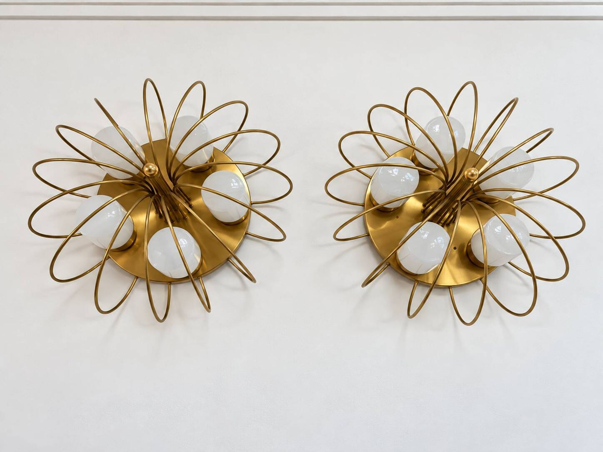 Large pair of Space Age wall lights from the 50s/60s.