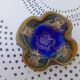 Gabriel Millesi - Pérouges - Polychrome glass corolla bowl with gold decoration