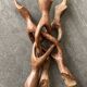 Corail blanc grand modèle 1960 sur bois sculpté