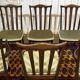 Suite de 4 chaises et 2 fauteuils anglais en acajou de la marque GPlan