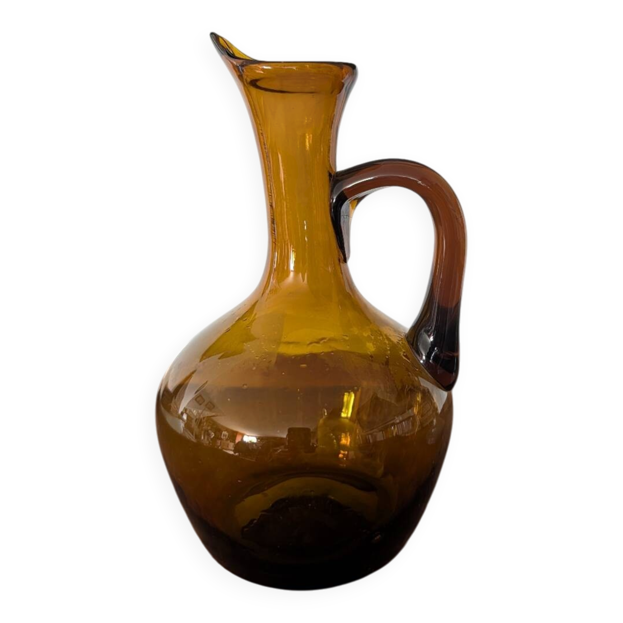 Amber blown glass carafe (1960)