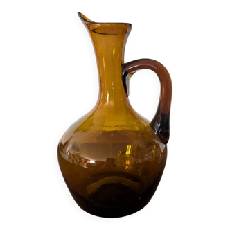 Amber blown glass carafe (1960)