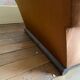 Vintage club armchair in brown fabrics to restore