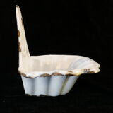 Old white enamelled sheet soap dish