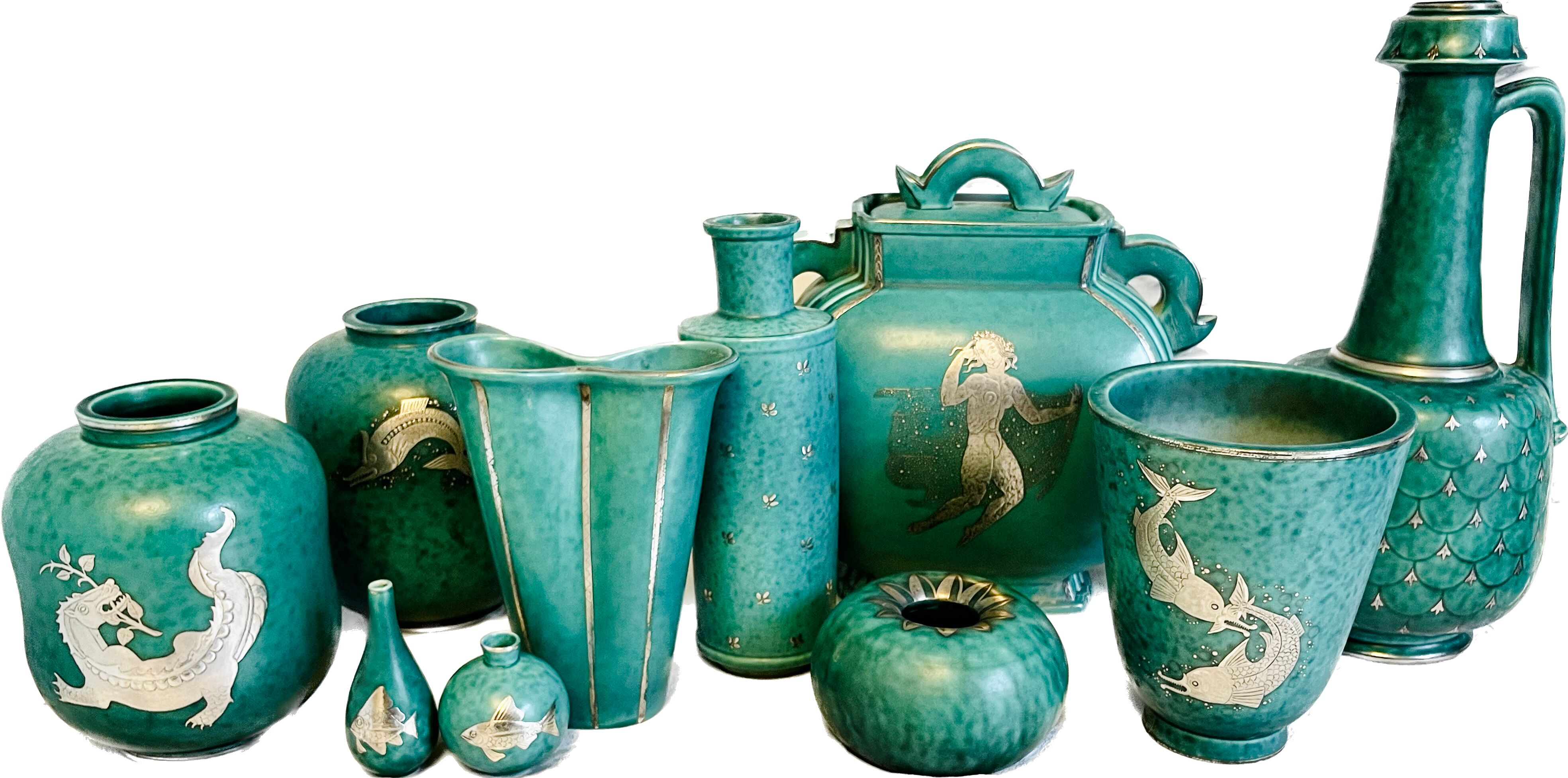 Vase Gustavsberg argenta wilhelm kage
