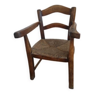 Fauteuil enfant paillée