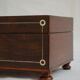 Victorian rosewood jewellery box with tray