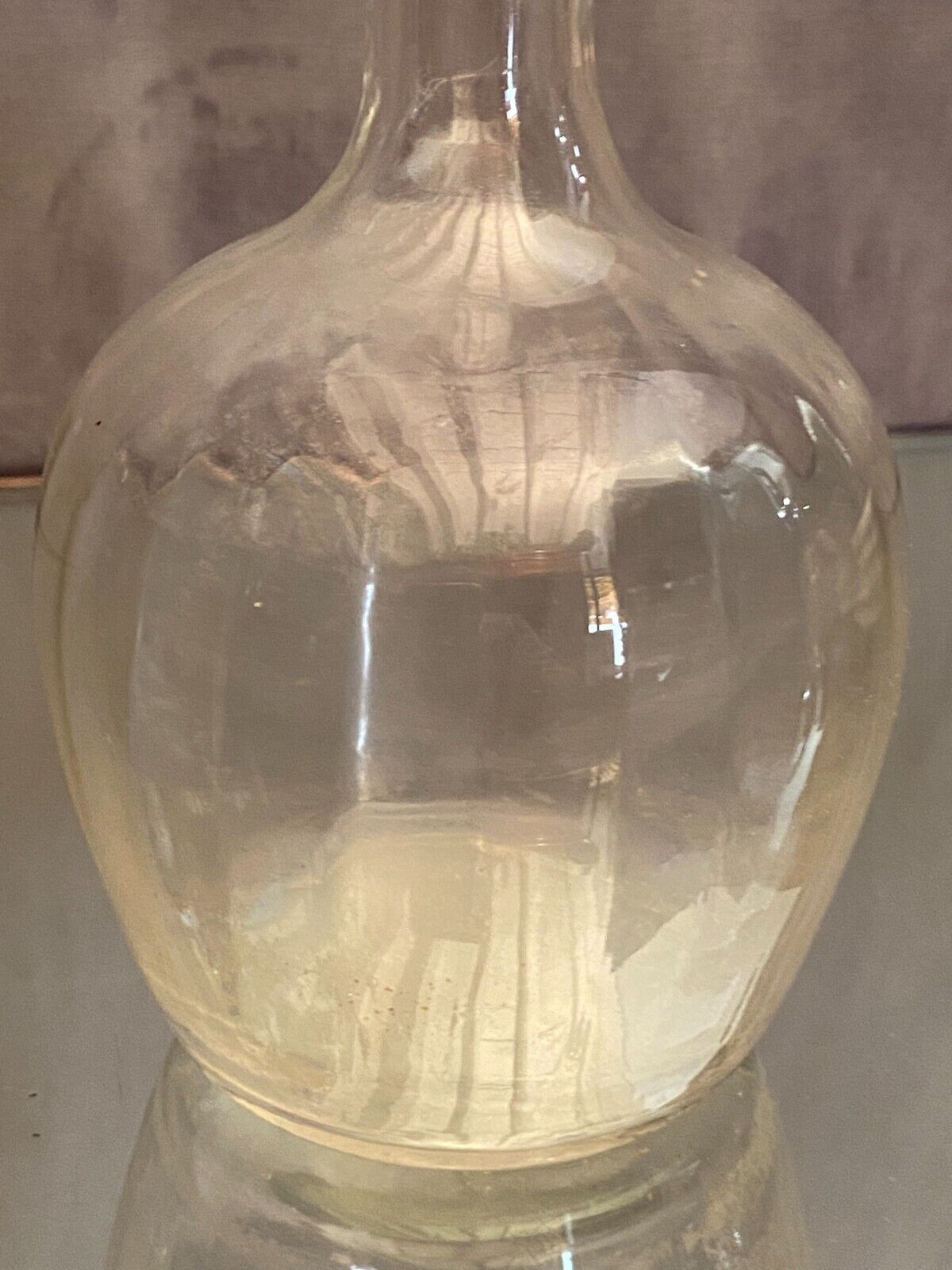 Subtly ribbed crystal carafe 19th century Napoleon III