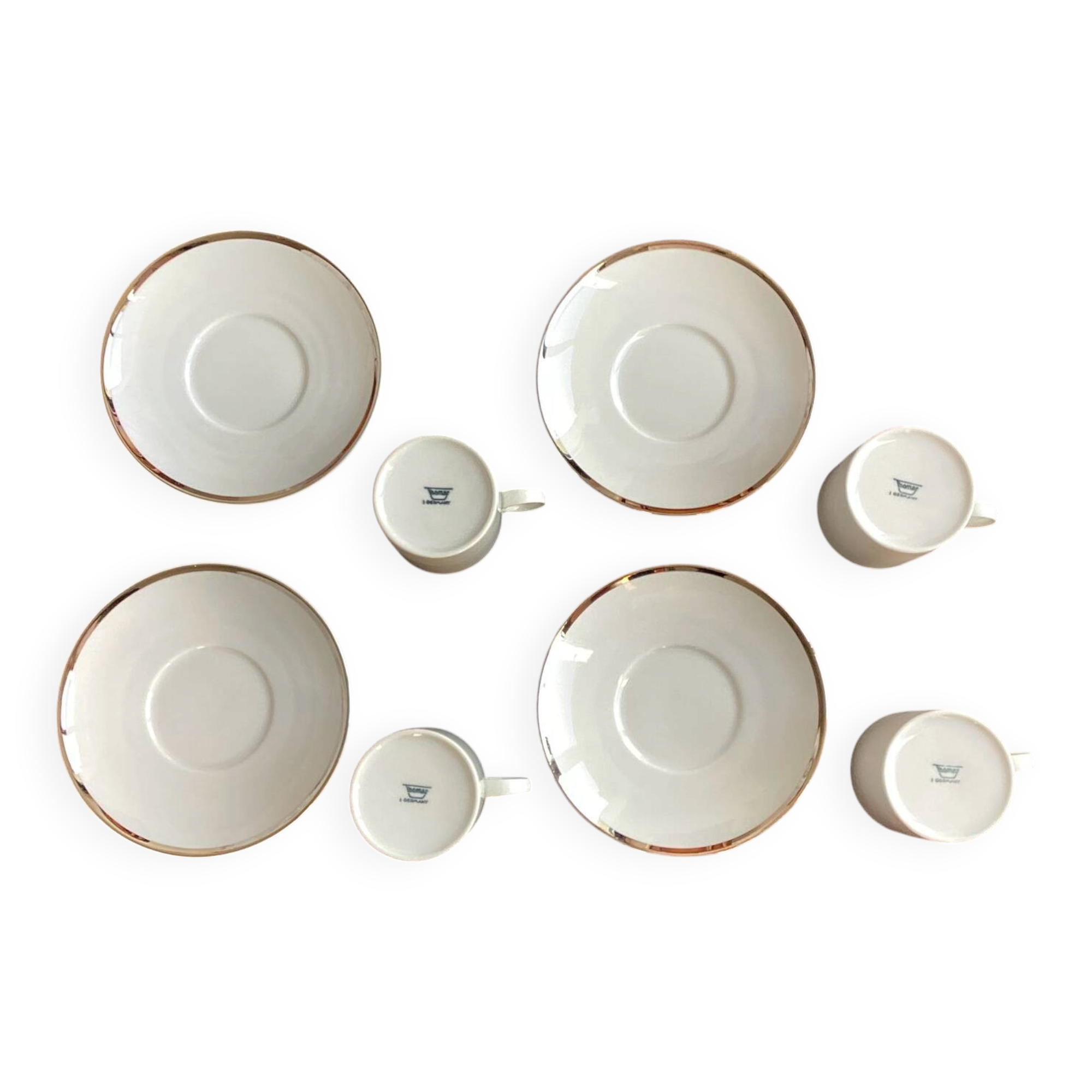 Set of 4 cups and 4 saucers Thomas Germany