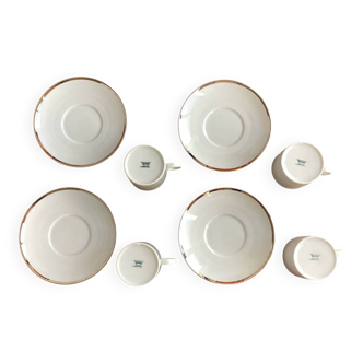 Set of 4 cups and 4 saucers Thomas Germany