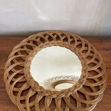 Rattan mirror
