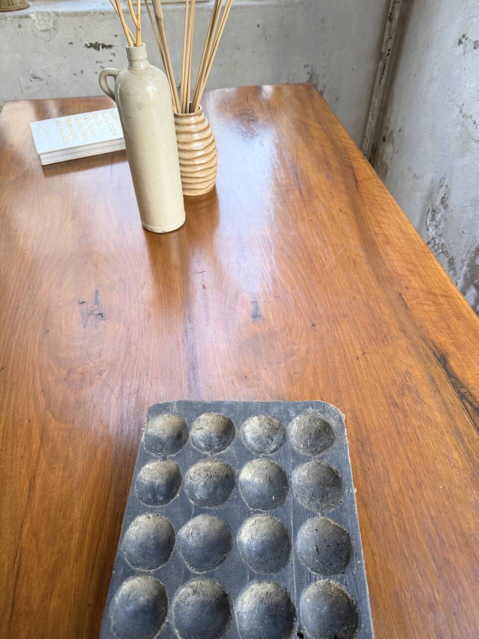 Rustic farmhouse table, solid oak, 2m