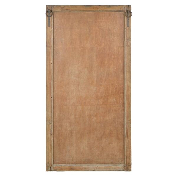 Grand miroir mural à cadre en bois massif patiné