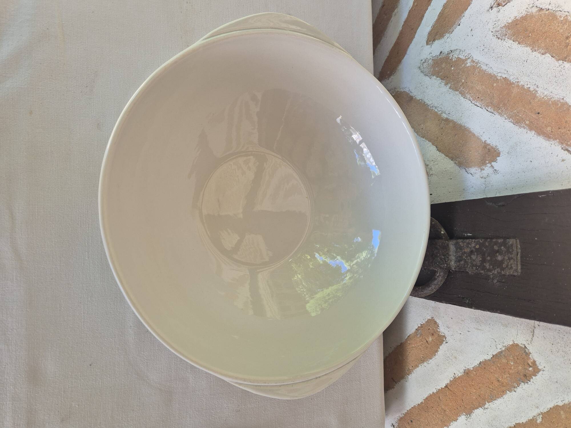 Digoin Sarreguemines white soup tureen