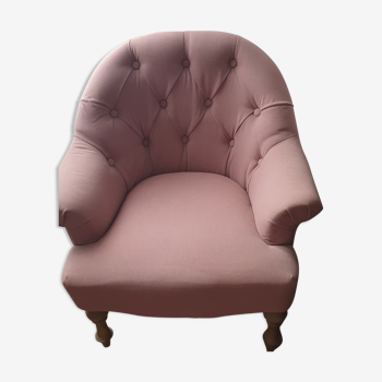 Fauteuil vieux rose