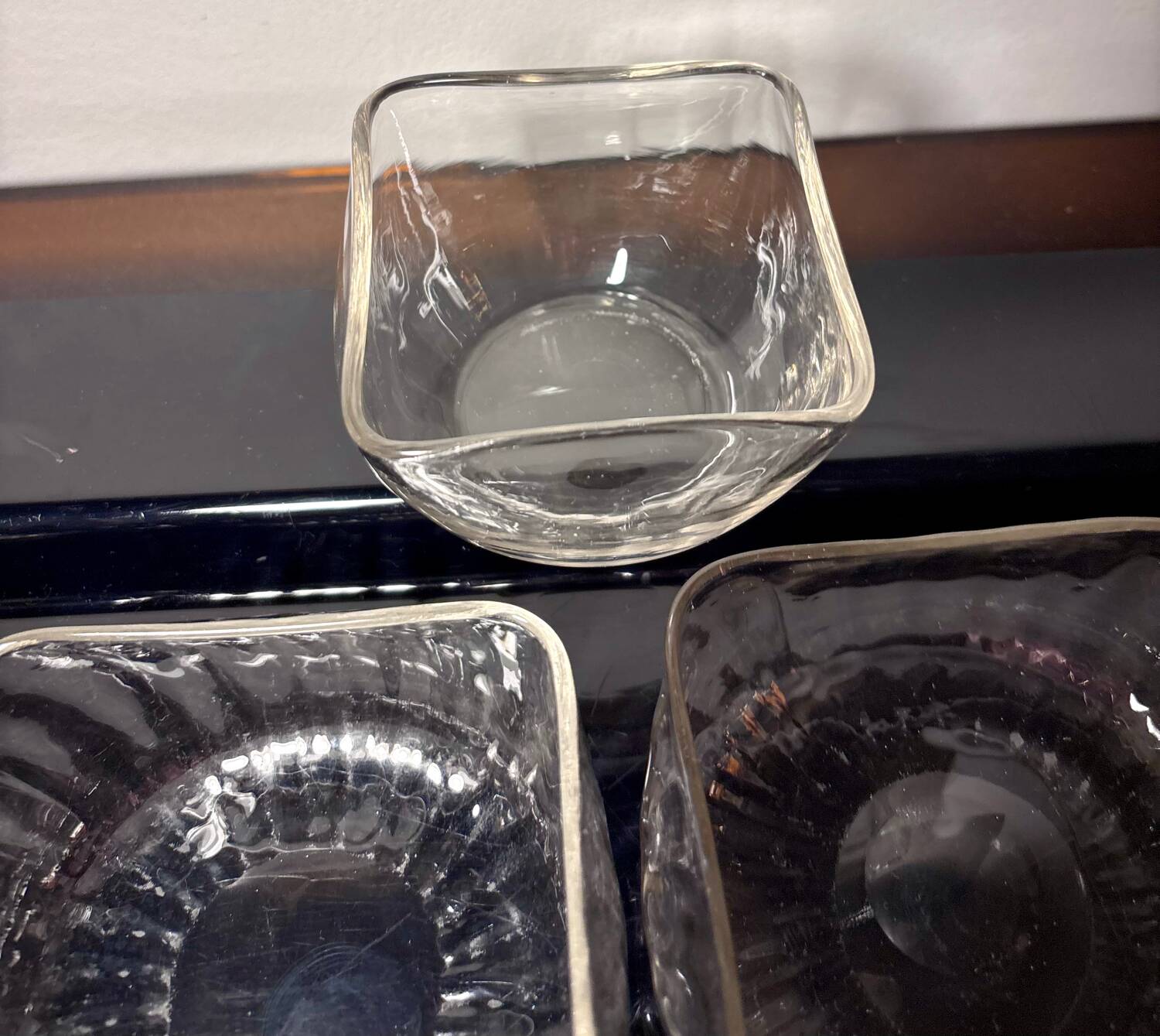 Daum cups 9p. Venetian Ribs