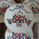 4 antique Longchamp dessert plates