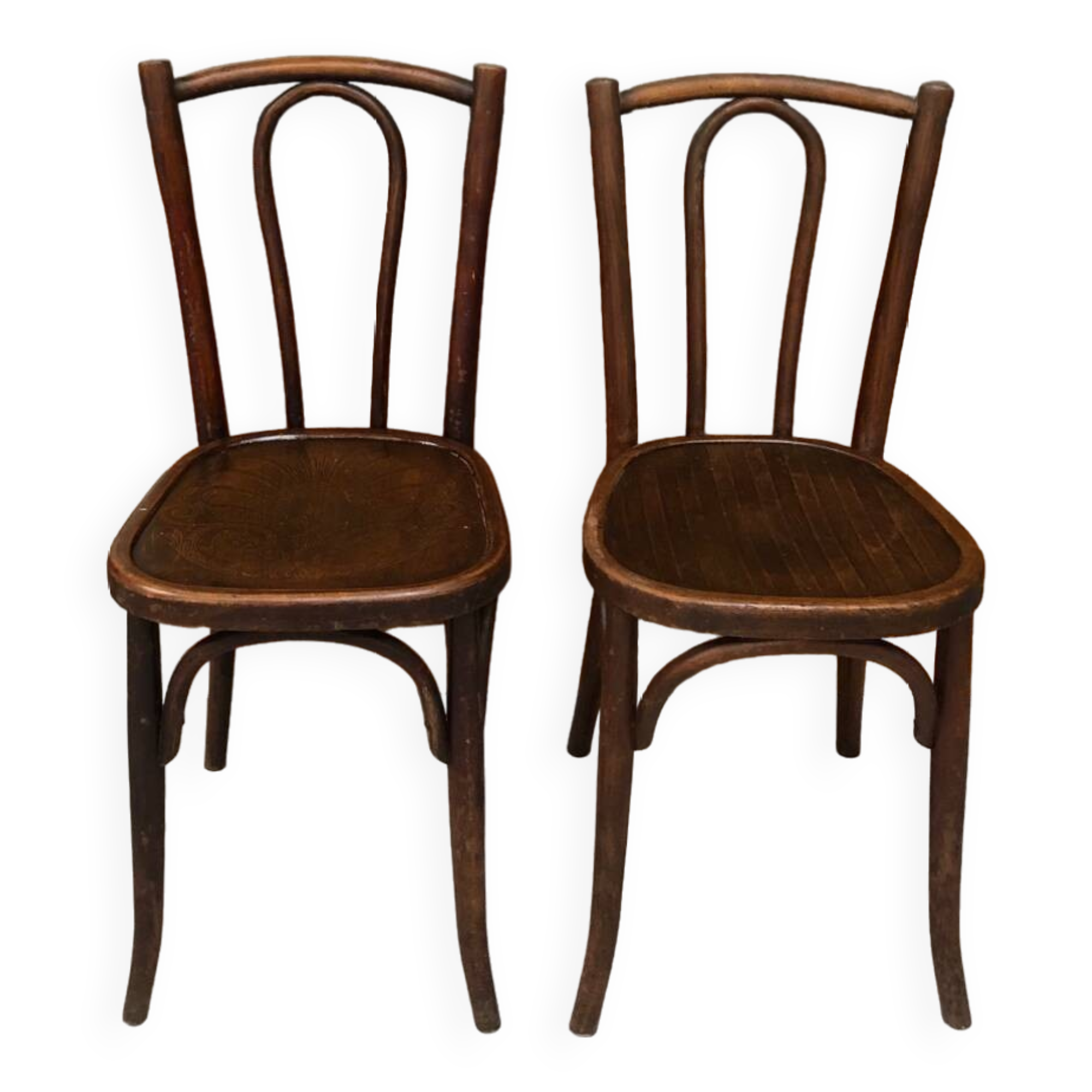 Anciennes chaises bistrot bois courbe