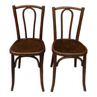 Anciennes chaises bistrot bois courbe