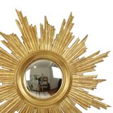 Deknudt Sunburst Sun Mirror Gilded Wood Sixties 69cm