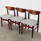 Set of three teak chairs, danish design, 1970s